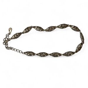 Vintage 90s chrome  filigree belt accessories WOMEN